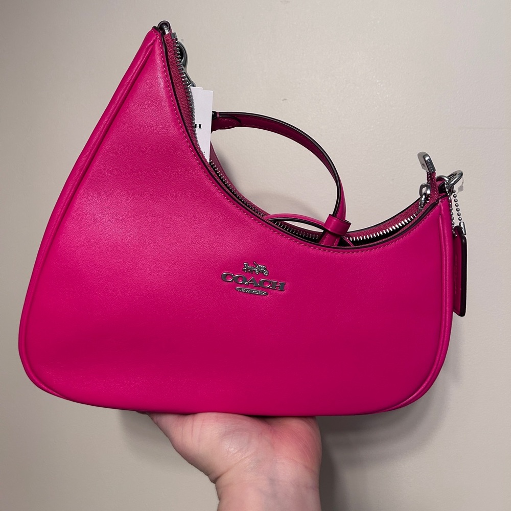 NEW! Coach Twisted Teri Shoulder Bag in Dragon Fruit